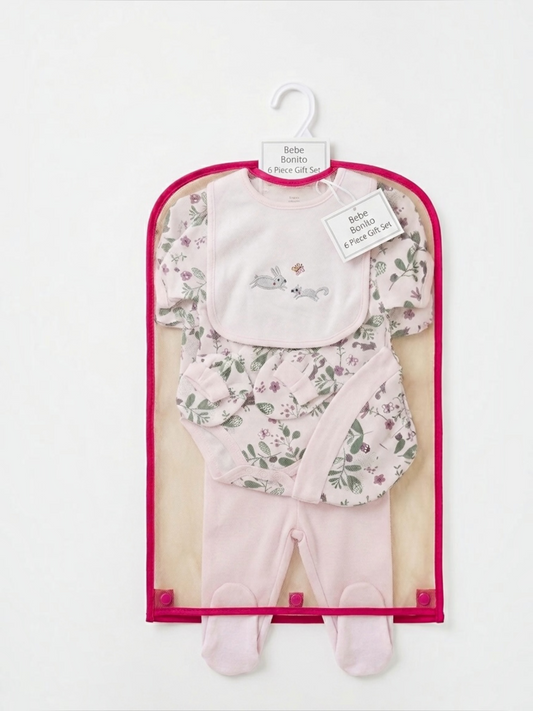 Set cadou Bebe Bonito 6 piese roz