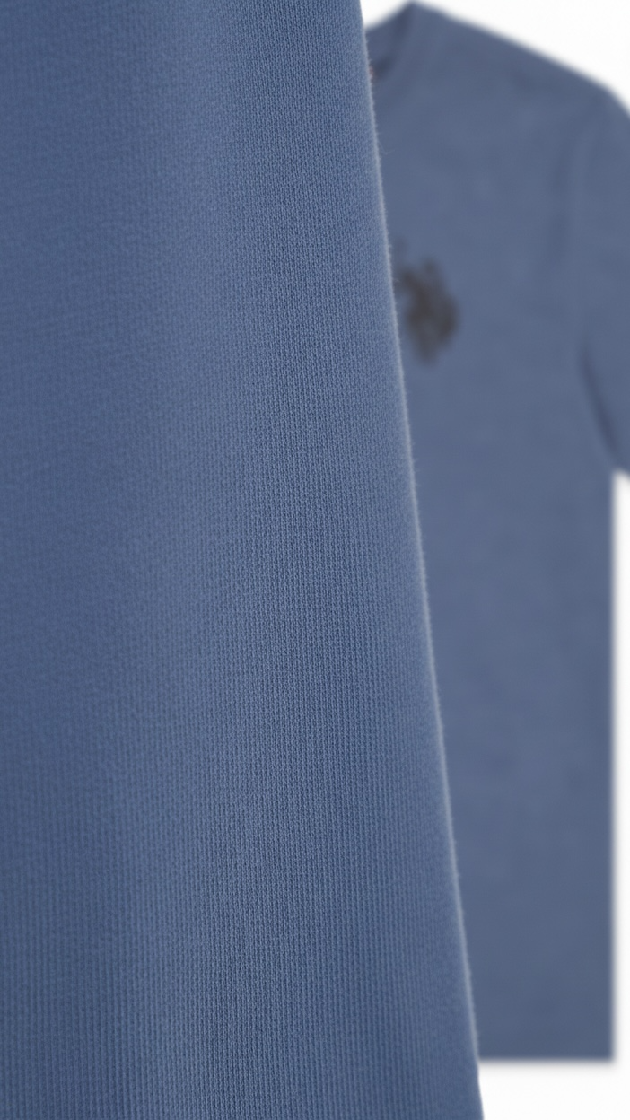 Set 2 tricouri U.S. Polo Assn. - bleu si albastru cu logo imprimat