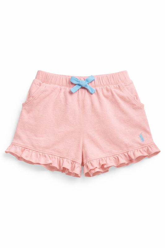 Pantaloni scurti fetite Polo Ralph Lauren - roz pudrat, talie elastica