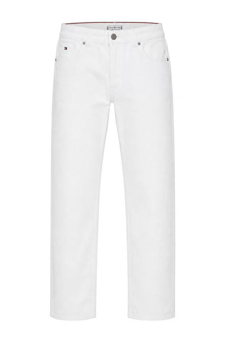 Blugi Tommy Hilfiger croiala dreapta - albi