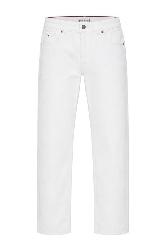 Blugi Tommy Hilfiger croiala dreapta - albi