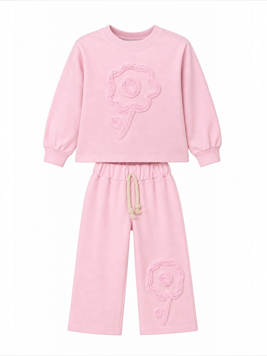 Trening fete cu detalii trandafir roz pastel