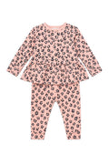 Set 2 piese fetite cu imprimeu leopard roz