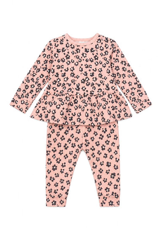 Set 2 piese fetite cu imprimeu leopard roz