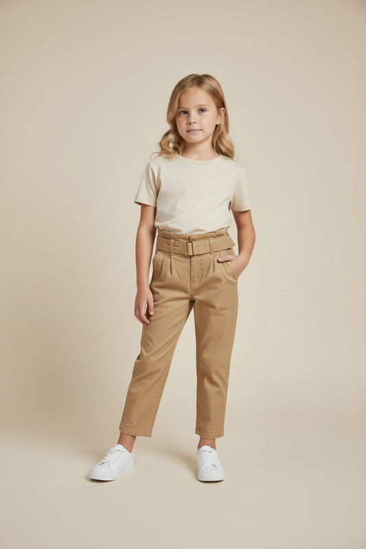 Pantaloni lungi tip chinos copii Polo Ralph Lauren, Bej Camel