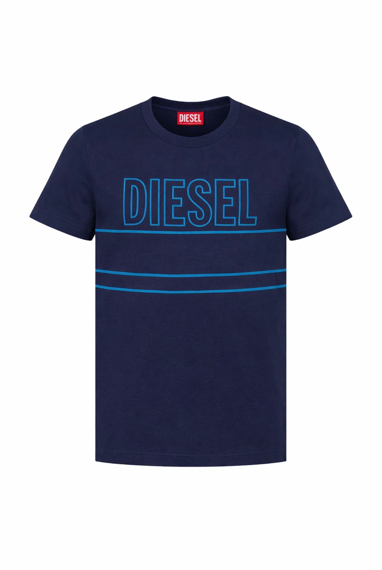 Tricou Diesel bleumarin, logo imprimat albastru