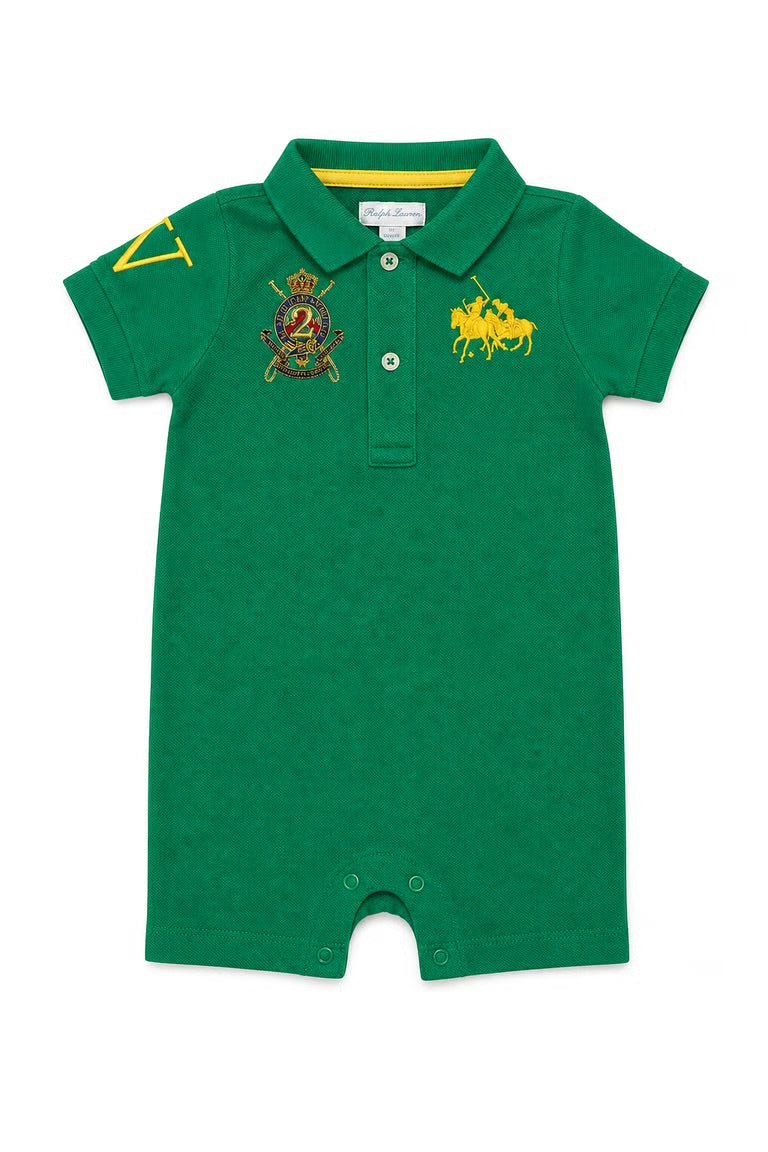 Salopeta copii Polo Ralph Lauren cu detalii brodate - verde