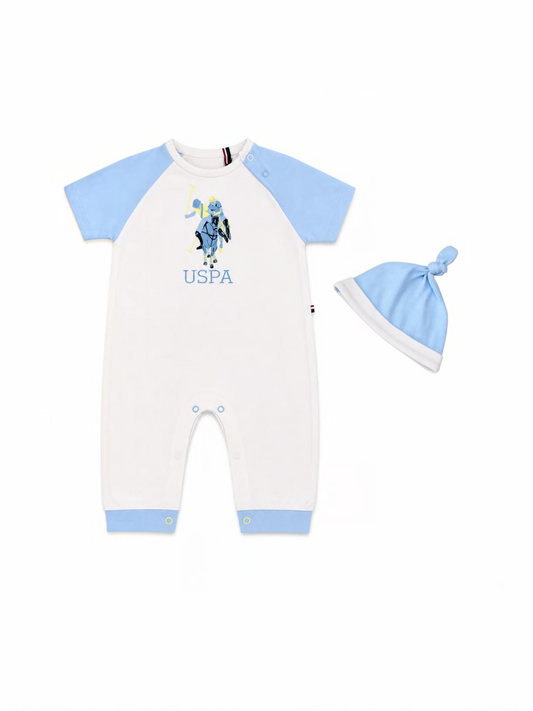 Set 2 piese U.S. Polo Assn. cu salopeta si caciula