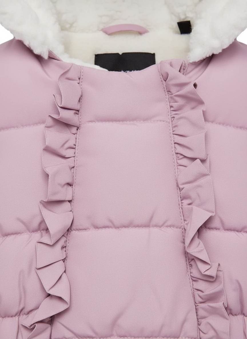 Combinezon DKNY roz cu glugă și blăniță