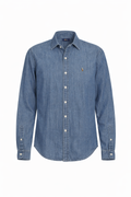 Cămașă copii Polo Ralph Lauren, Albastru deschis