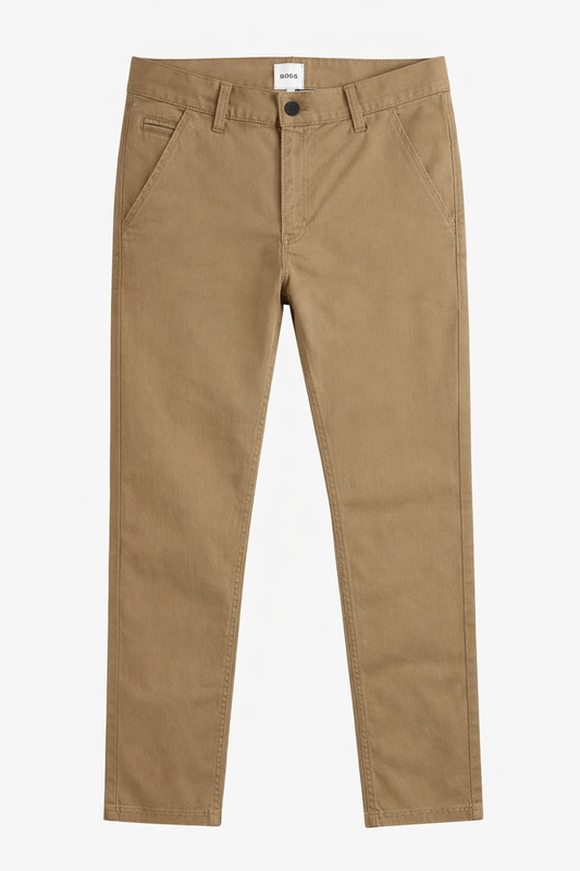 Pantaloni Chino Boss baieti crem - Casual
