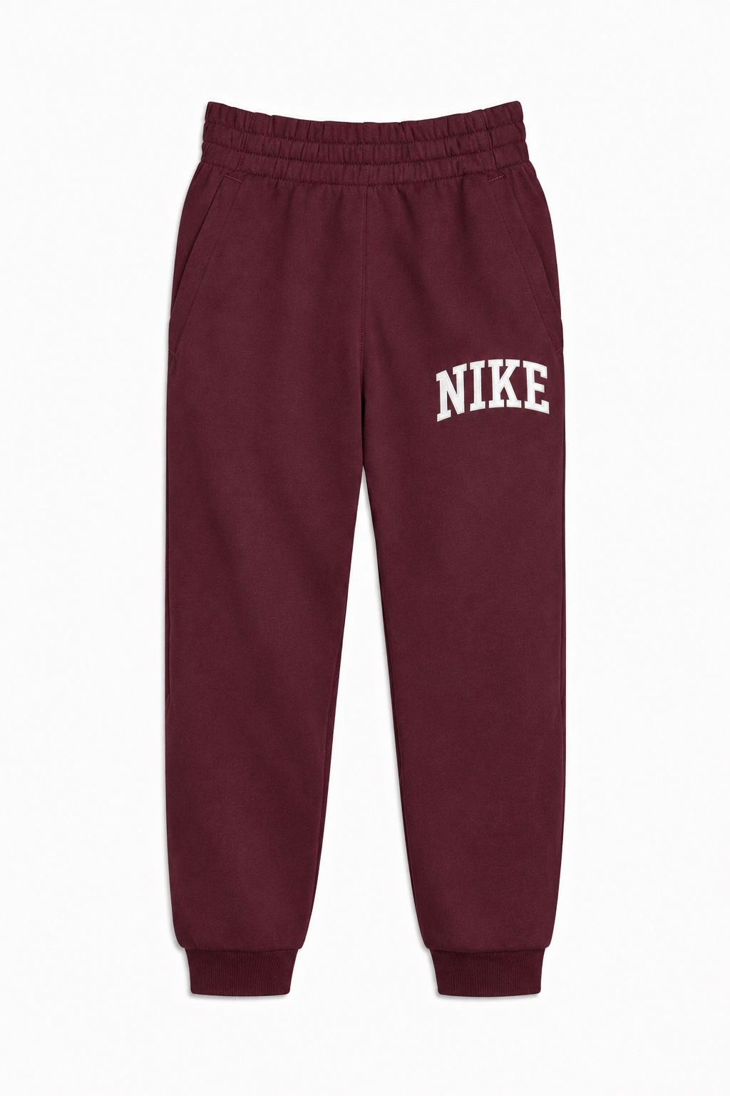Pantaloni Nike burgundy cu logo lateral