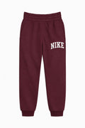 Pantaloni Nike burgundy cu logo lateral
