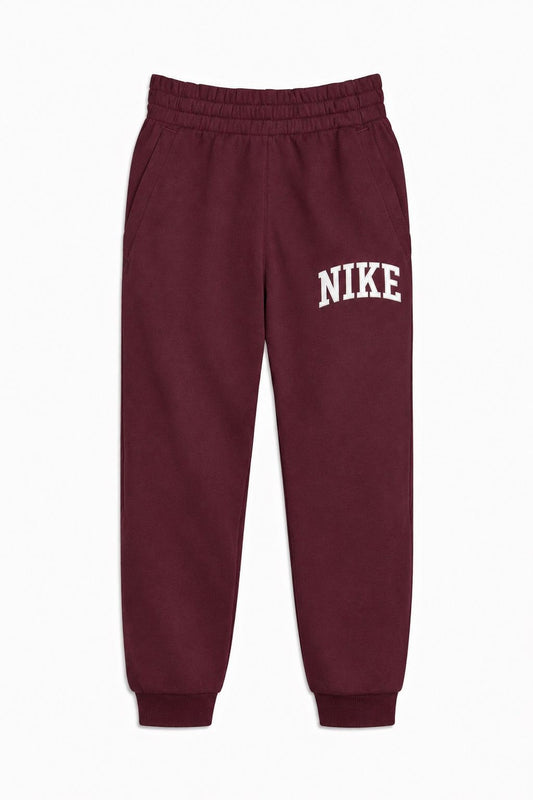 Pantaloni Nike burgundy cu logo lateral