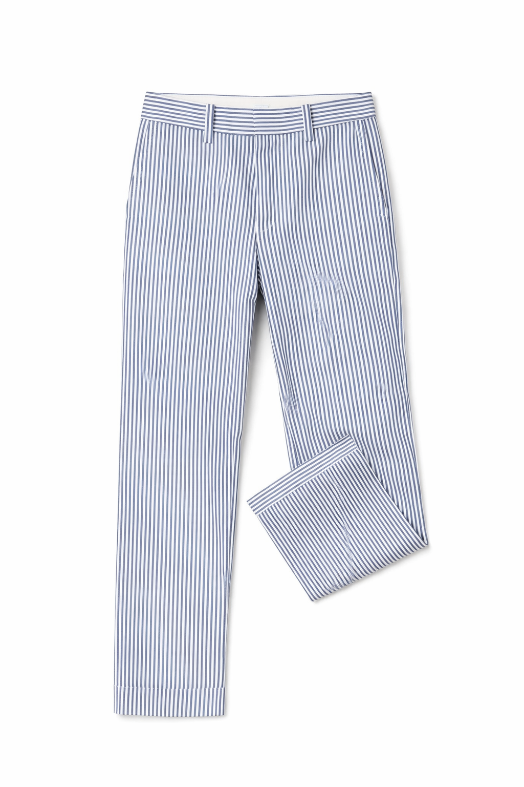 Pantaloni Polo Ralph Lauren copii, model în dungi fine, Bleu/Alb