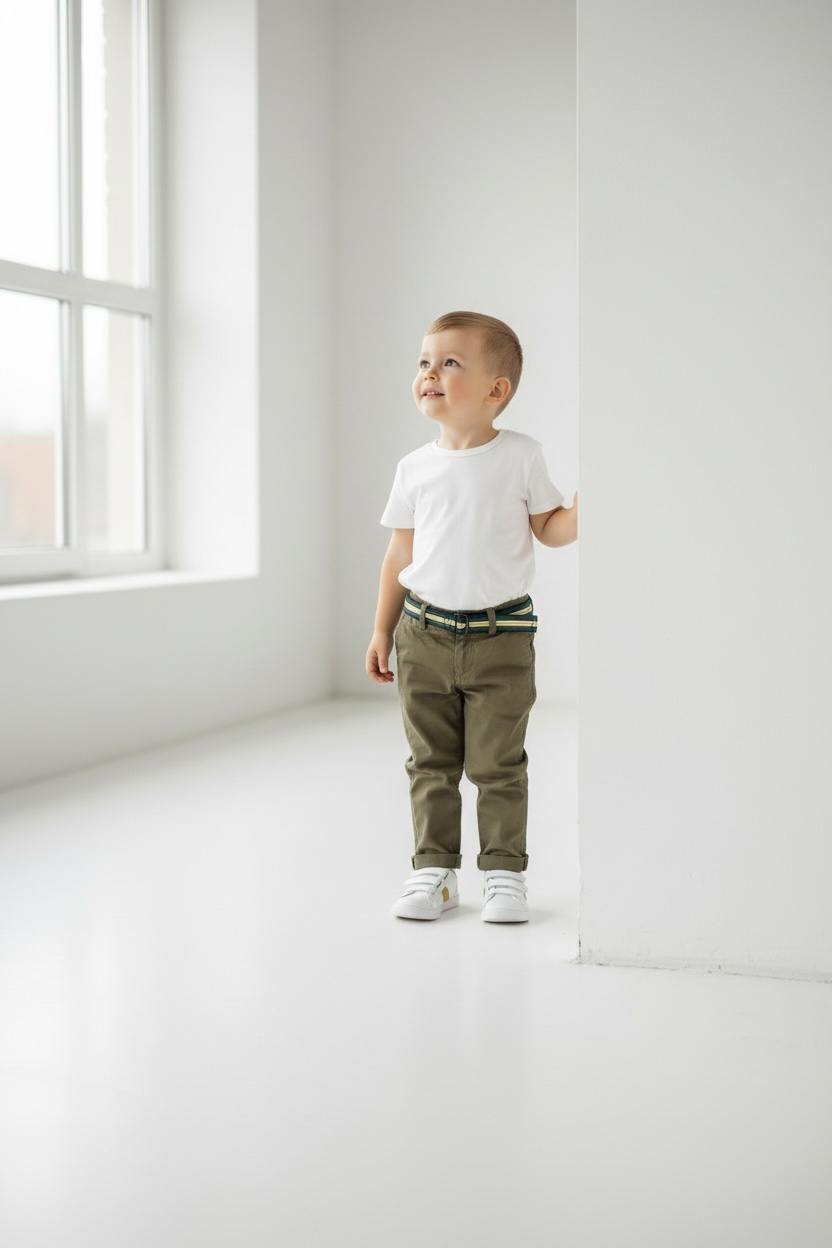 Pantaloni chino copii Polo Ralph Lauren, verde oliv