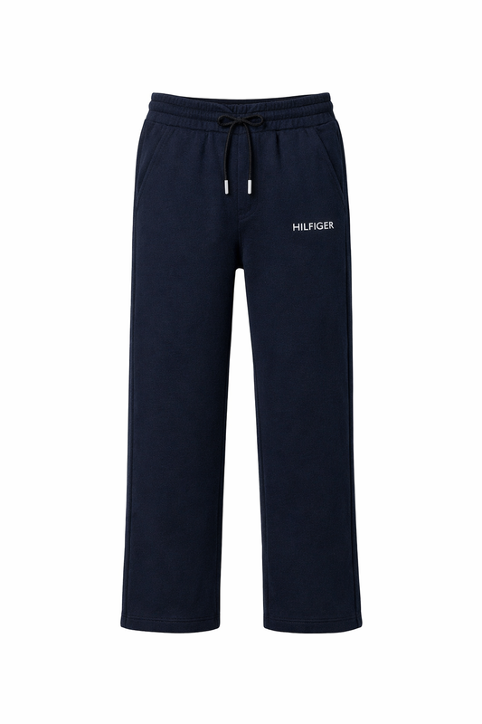 Pantaloni de trening Tommy Hilfiger copii, croială dreaptă, Bleumarin