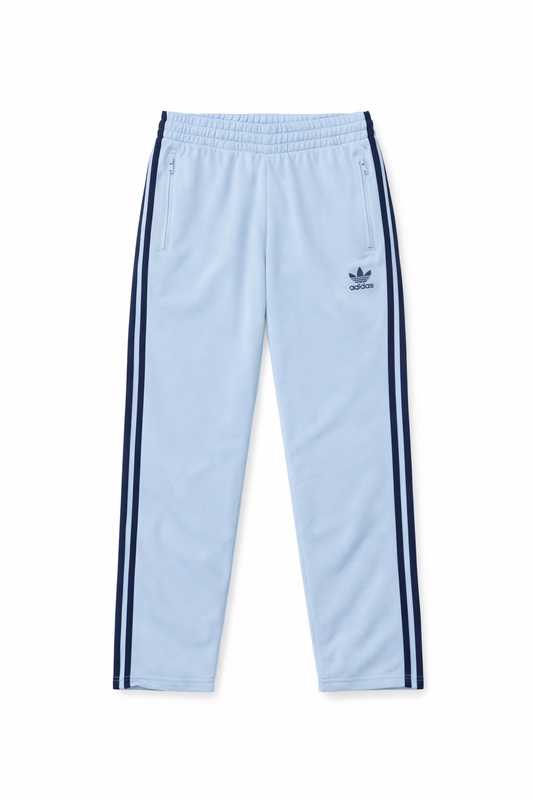 Pantaloni de trening copii Adidas, bleu cu dungi laterale bleumarin