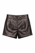 Pantaloni scurți imitatie piele Guess Maro/Bronz