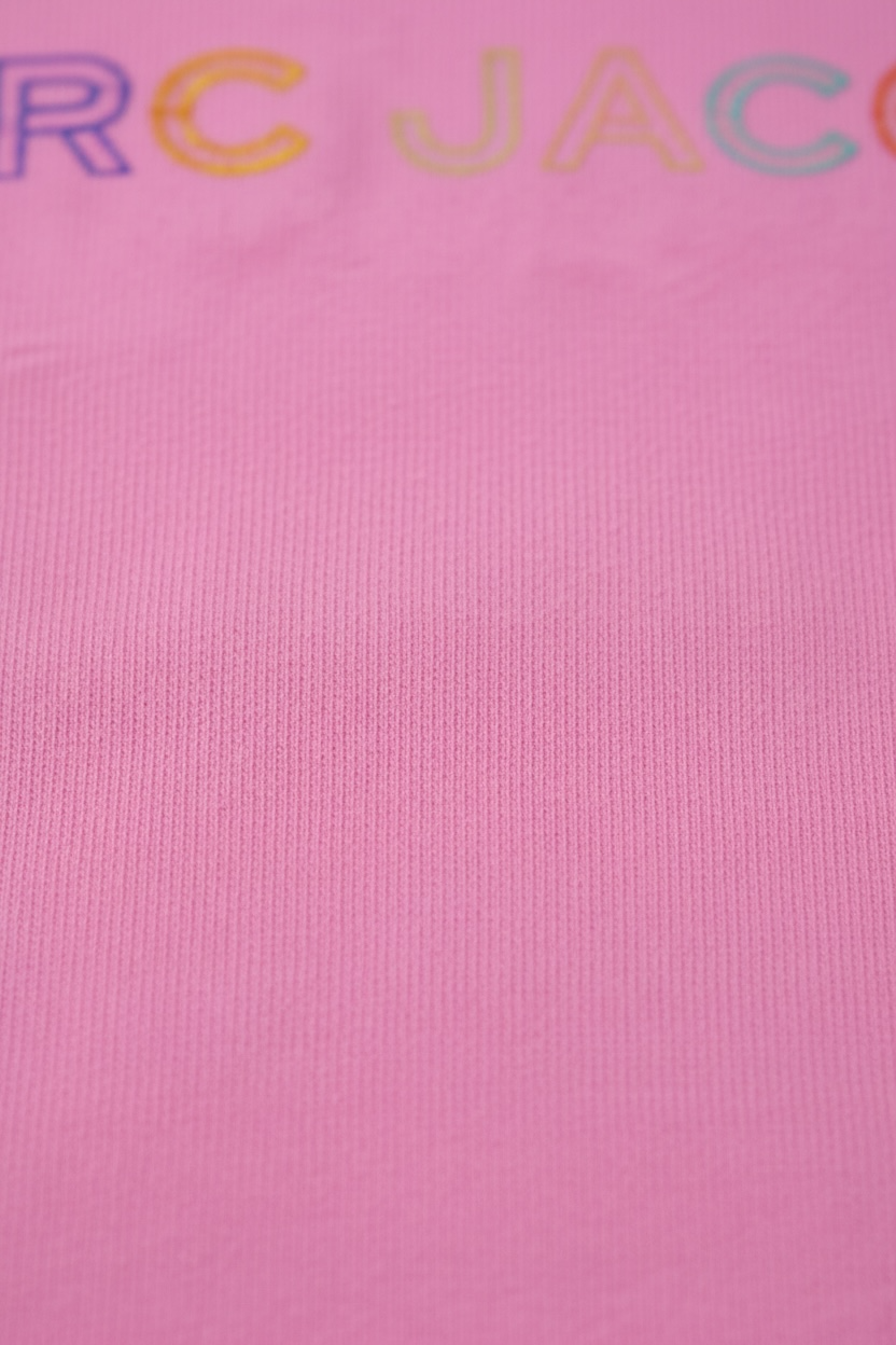 Tricou Marc Jacobs fete, bumbac fin, Roz intens