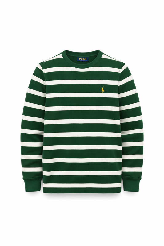 Pulover Polo Ralph Lauren copii, model cu dungi verzi și albe