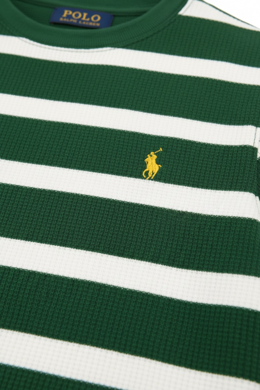 Pulover Polo Ralph Lauren copii, model cu dungi verzi și albe