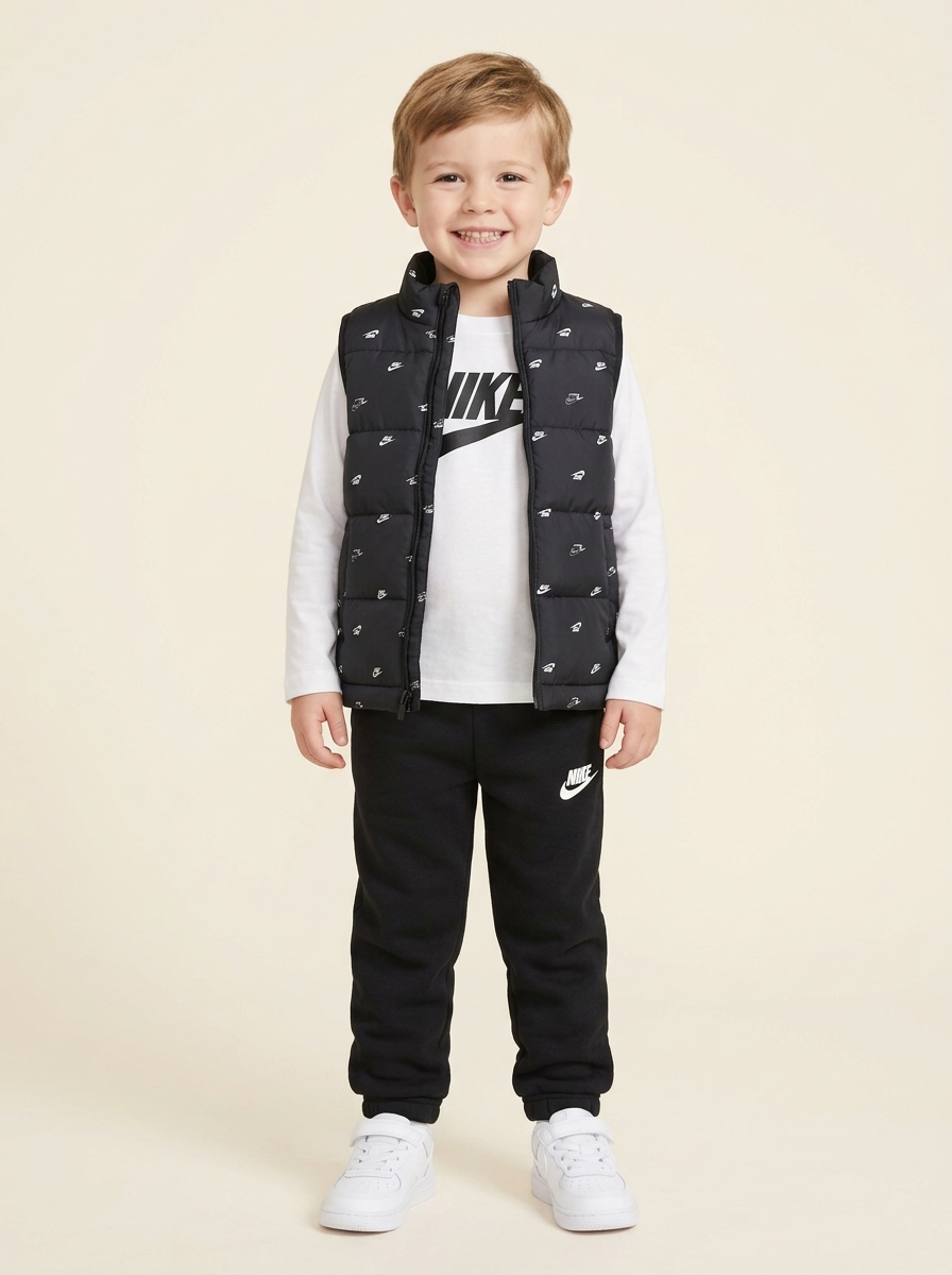 Set 3 piese Nike copii - Vesta, Bluza si pantaloni asortati