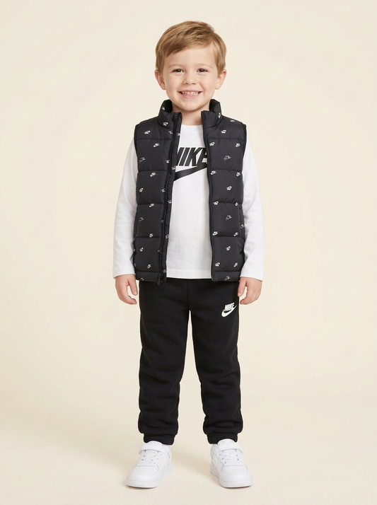 Set 3 piese Nike copii - Vesta, Bluza si pantaloni asortati