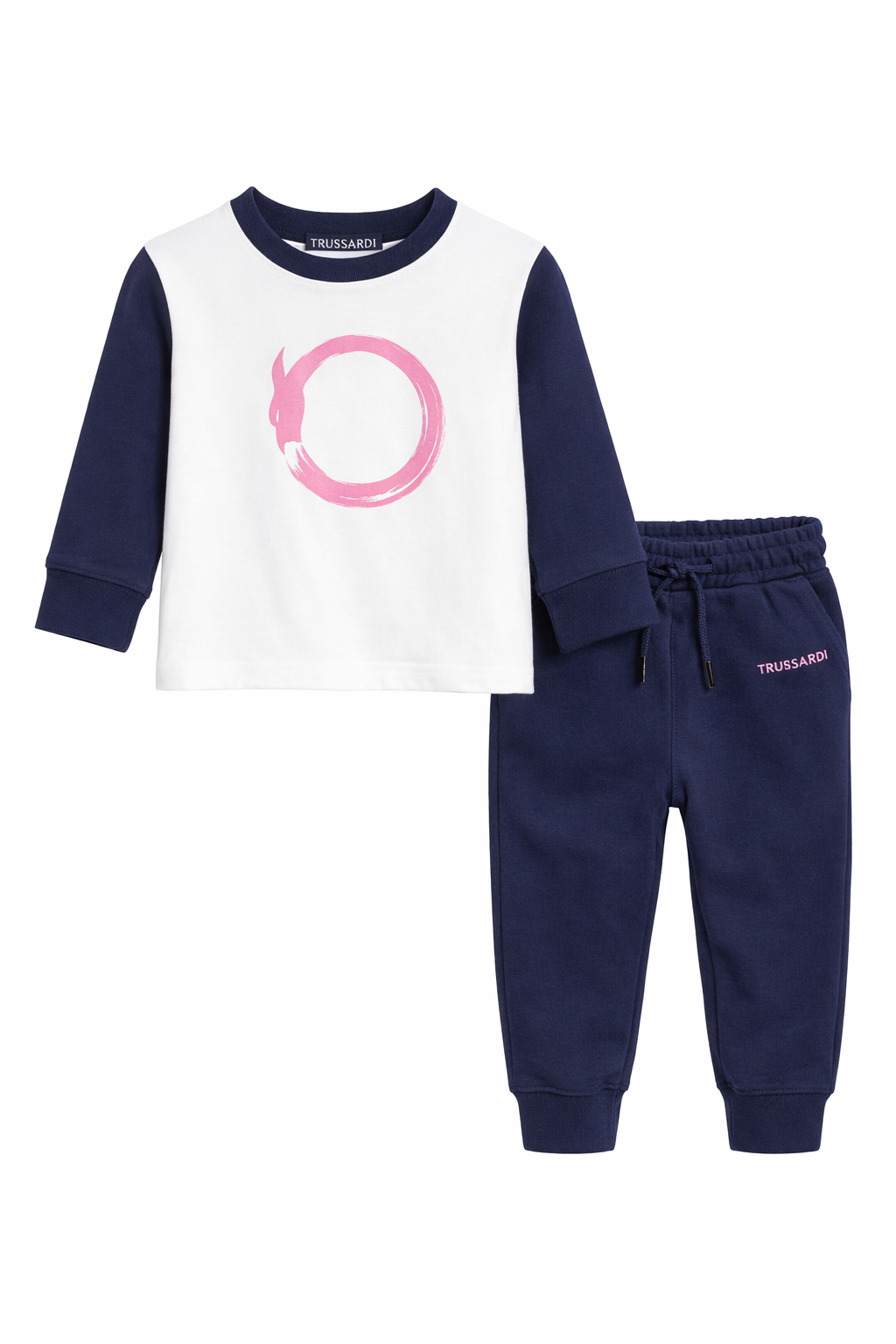 Trening Copii Trussardi bleumarin-alb cu logo central