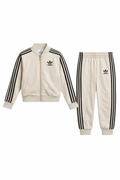 Trening copii Adidas 2 piese, Hanorac și pantaloni, Bej/Crem