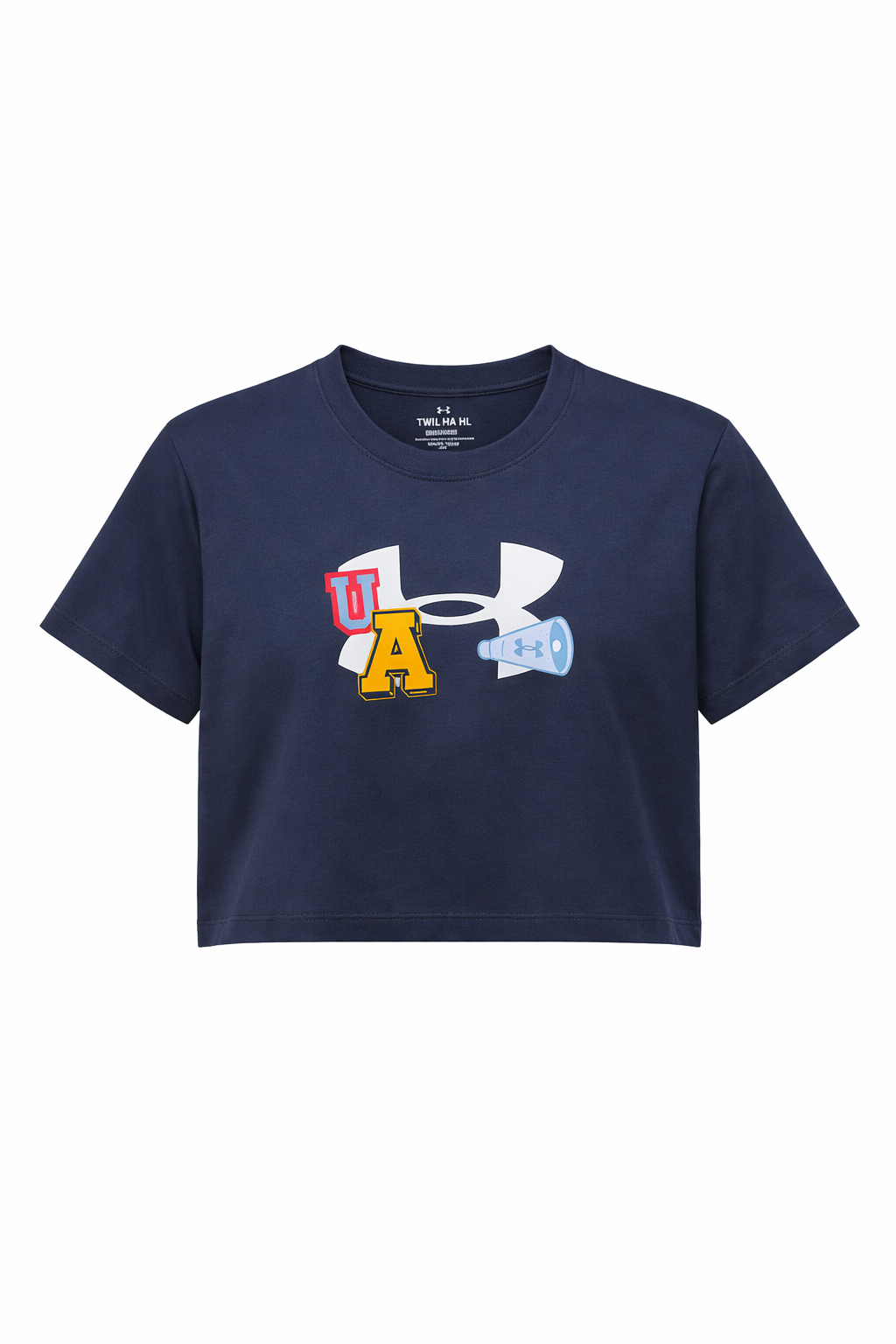 Tricou fete Under Armour cropped bleumarin